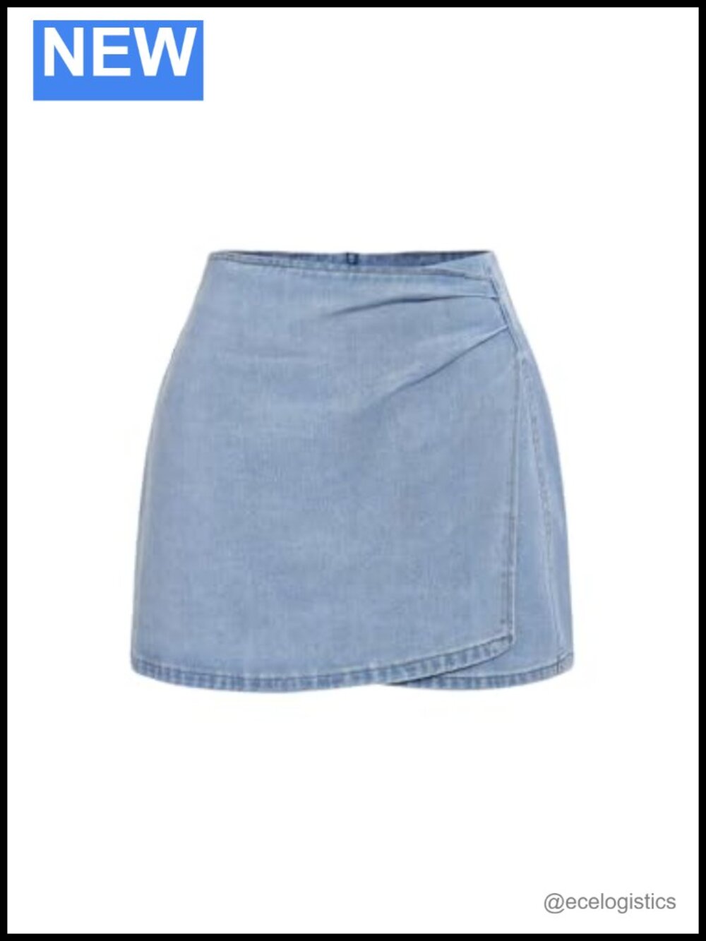 Y2K Low Rise Wrap Asymmetrical Denim Skirt Short Jean Skirts Casual Mini